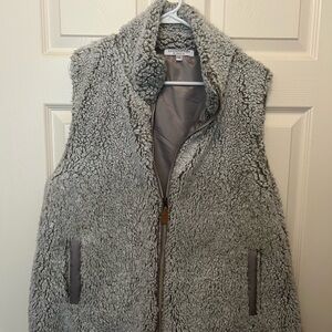 Cozy Gray Sherpa Vest